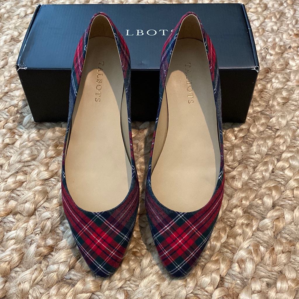Talbots Plaid Flats 8 1/2m